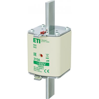 Wkładka topikowa NH silnikowa KOMBI NH2 aM 315A 690V 004185422 ETI (004185422)